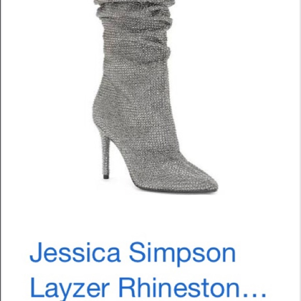 Laser Slouchy Rhinestone Boots 👢 👢 - Picture 5 of 6